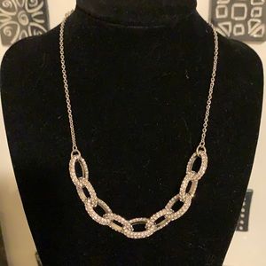 Classy Natasha Choker Link Necklace with White stones